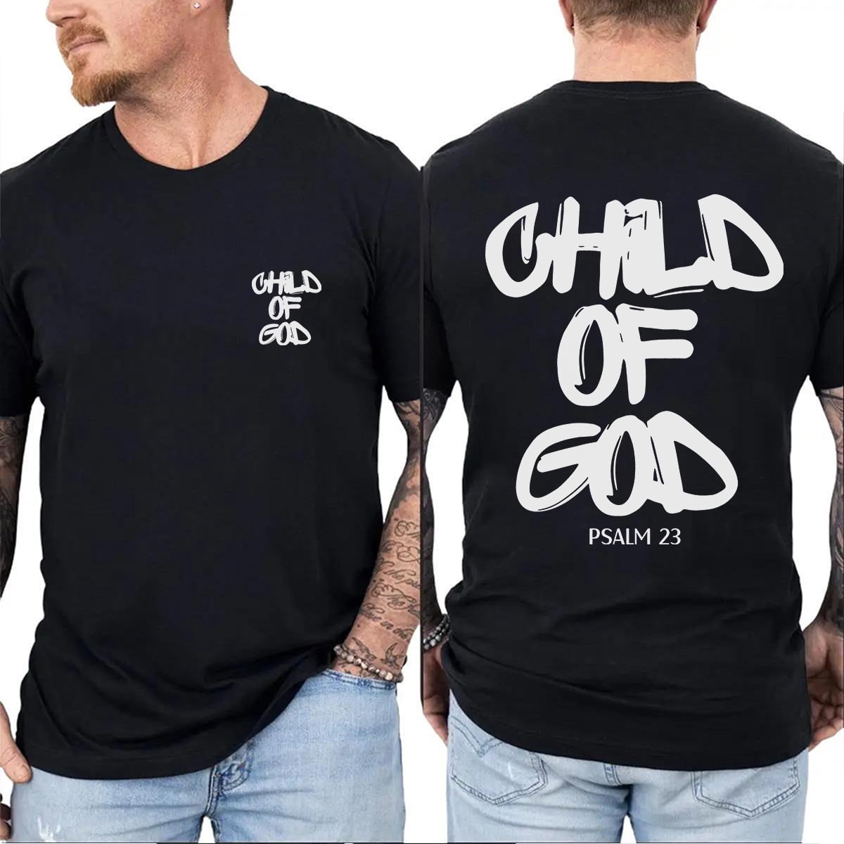 Child of God T Shirt Double Sided Christian Tee Unisex Inspirational Child of God T Shirt Double Sided Christian Tee Unisex Inspirational