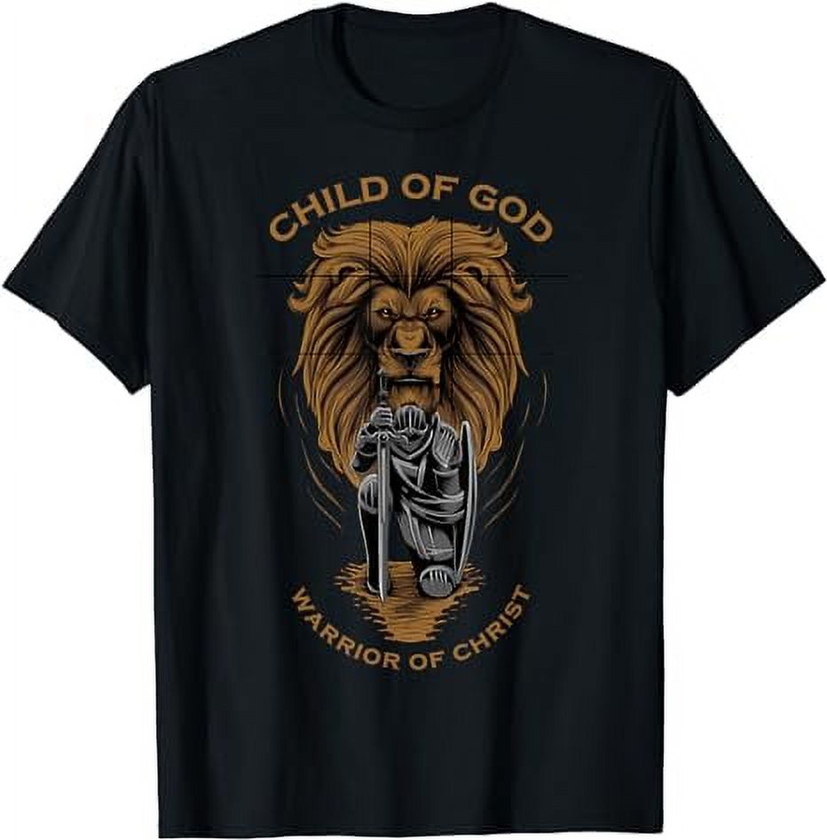 Child of God Warrior of Christ Jesus Christian Faith Graphic T-Shirt ...