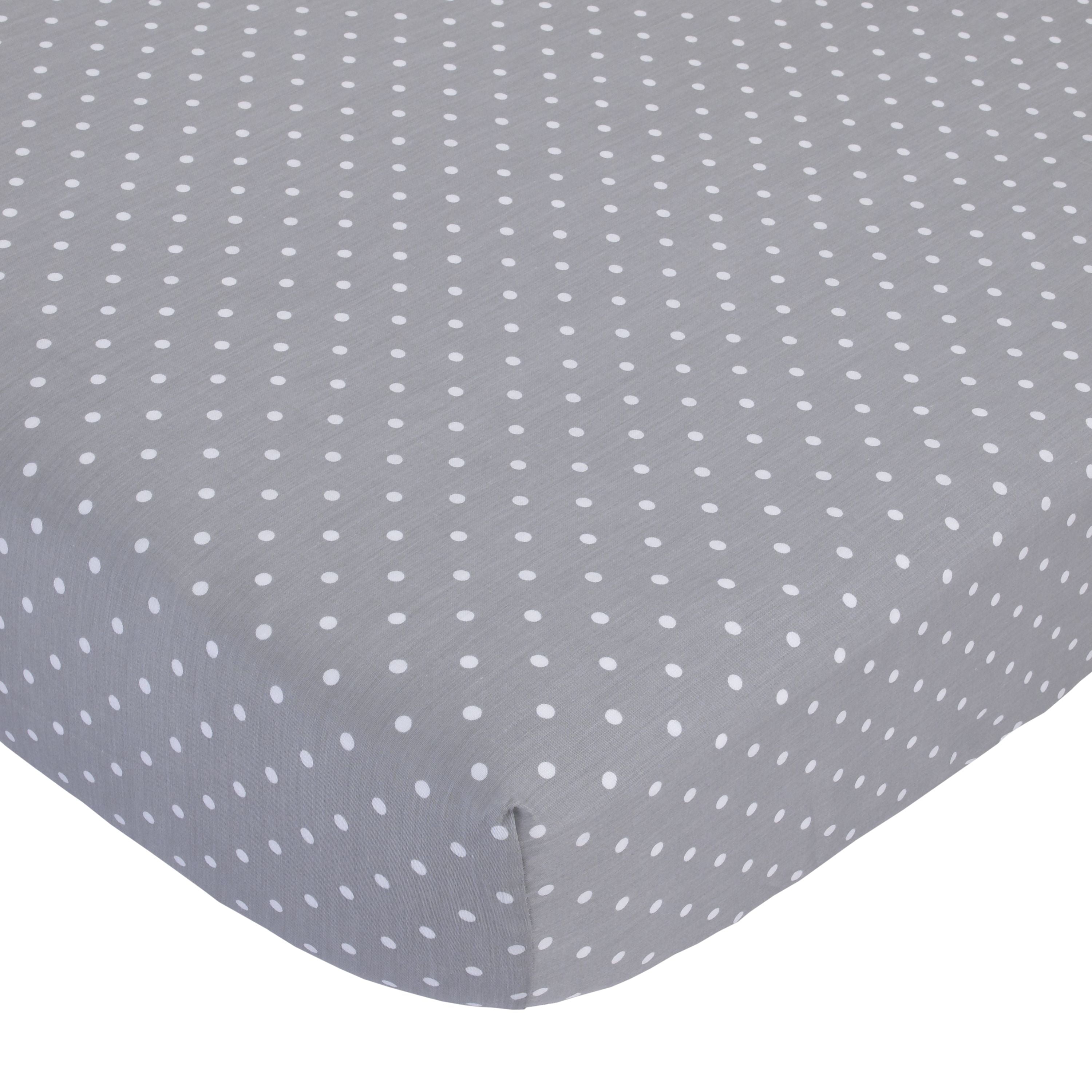 Child of Mine Crib Sheet Grey Dot print