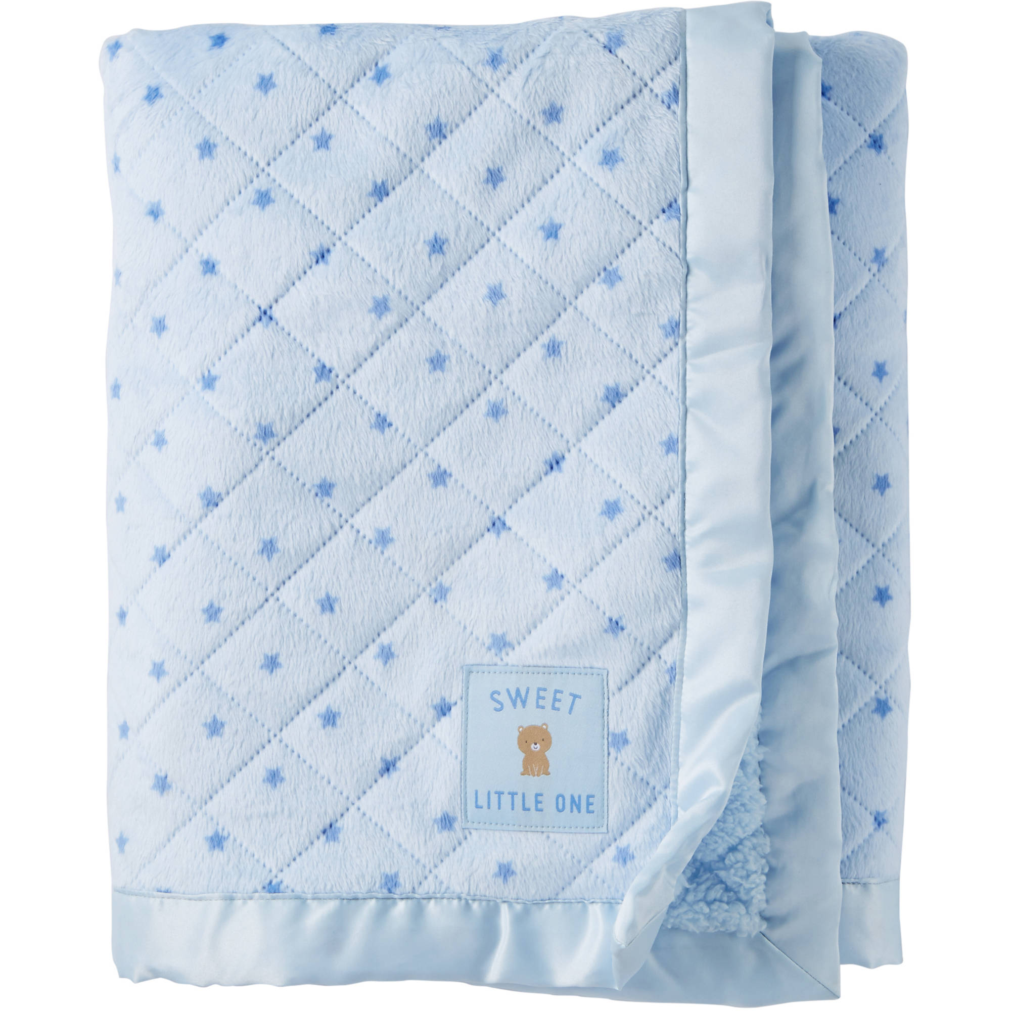 Child of Mine Newborn Quilted Baby Blanket, Blue - image 1 of 1