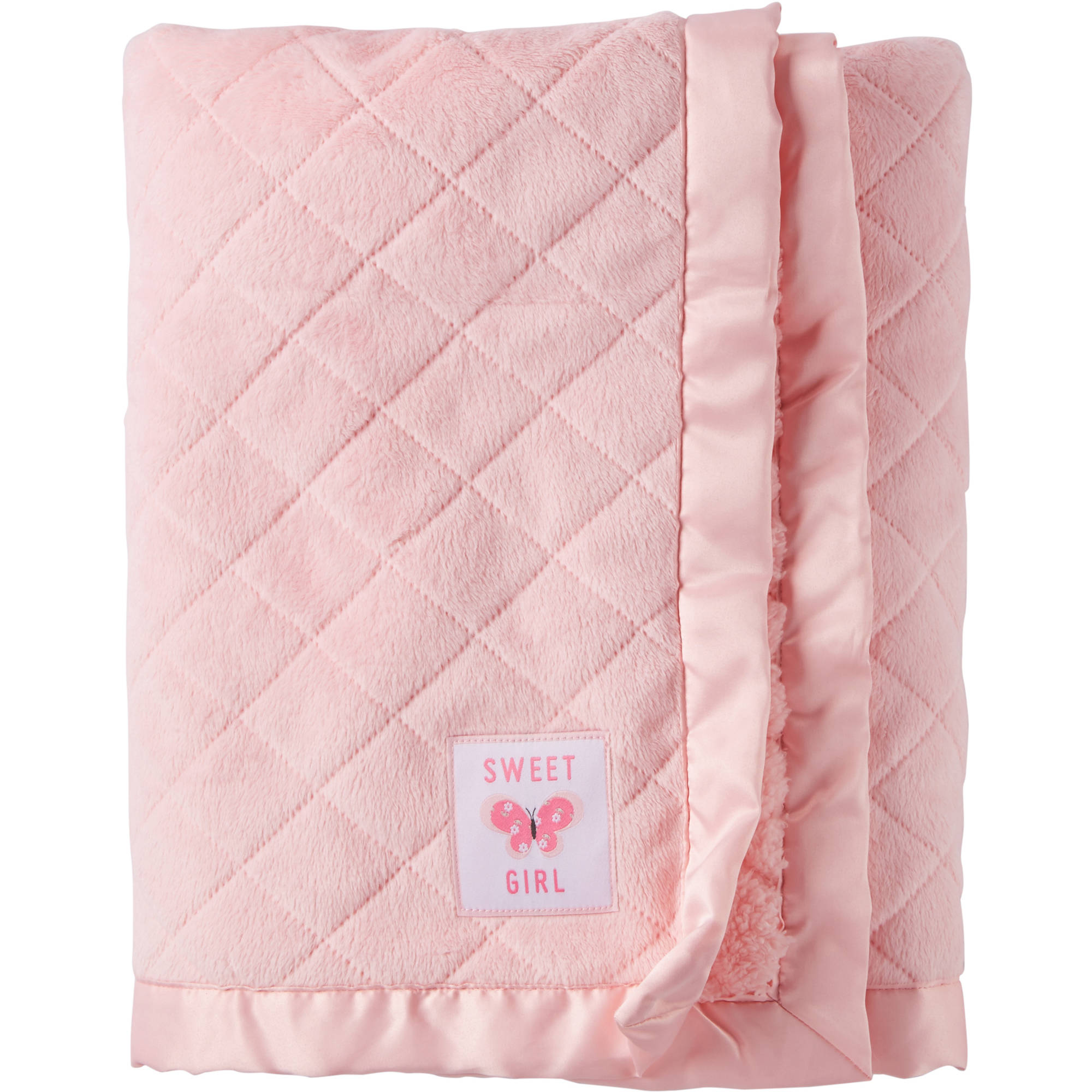 Child of Mine Newborn Quilted Baby Blanket, Pink - image 1 of 1