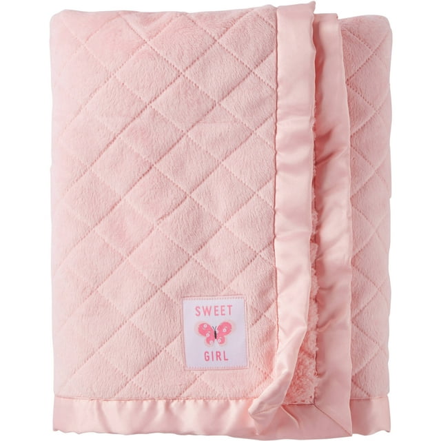 Child of Mine Newborn Quilted Baby Blanket, Pink