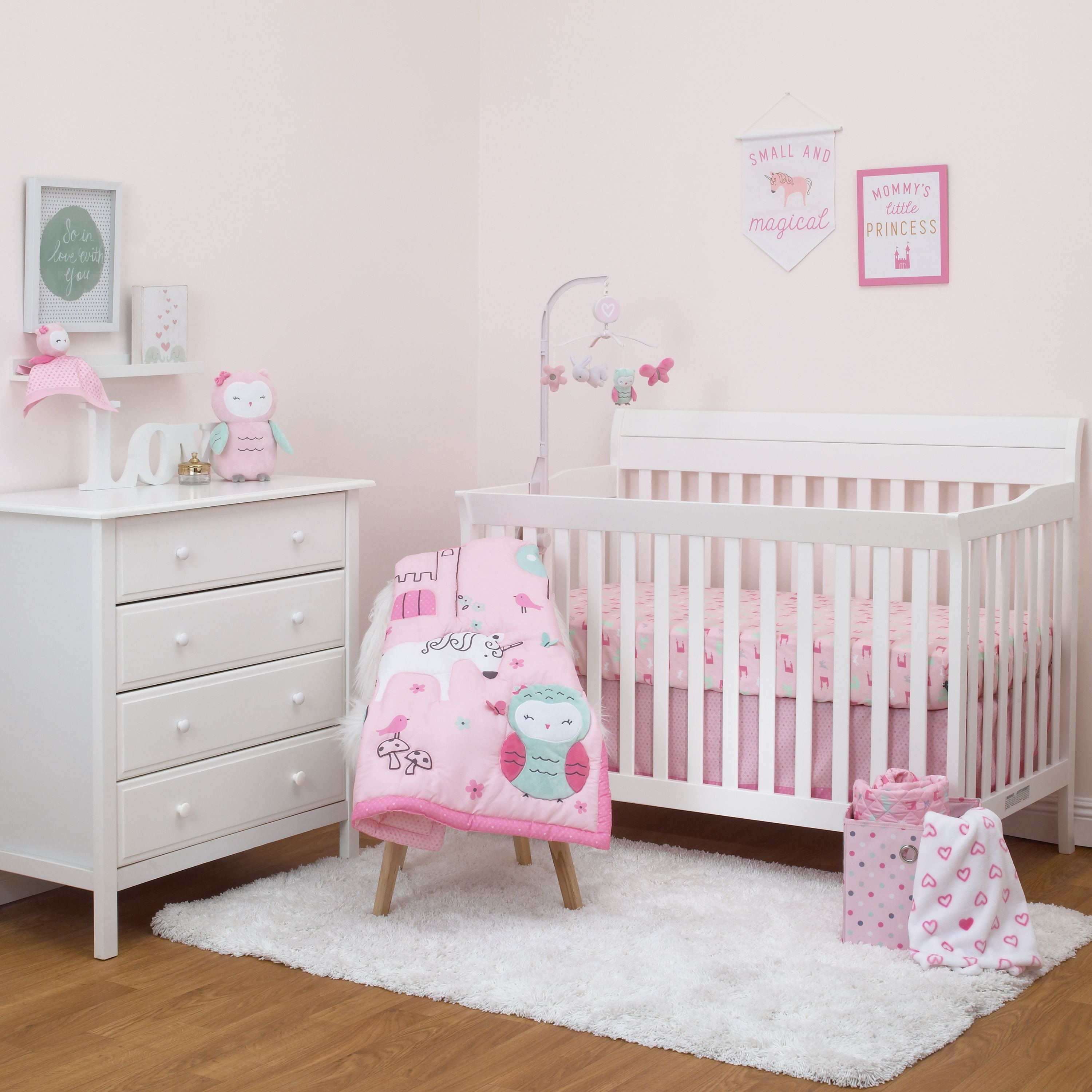 Child of Mine Princess 3pc Crib Bedding Set Walmart