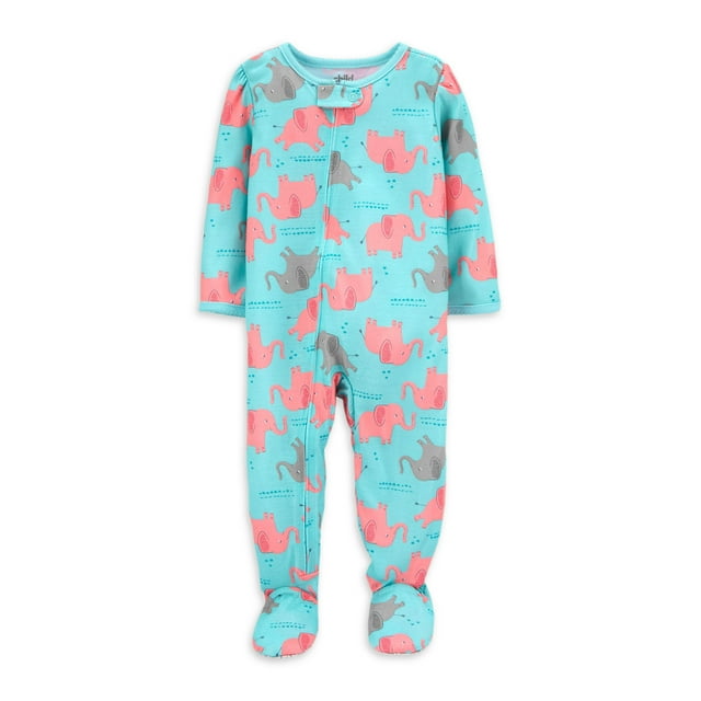 Child of Mine by Carter's Baby Girl & Toddler Girl Elephant Pajamas, 1 Piece