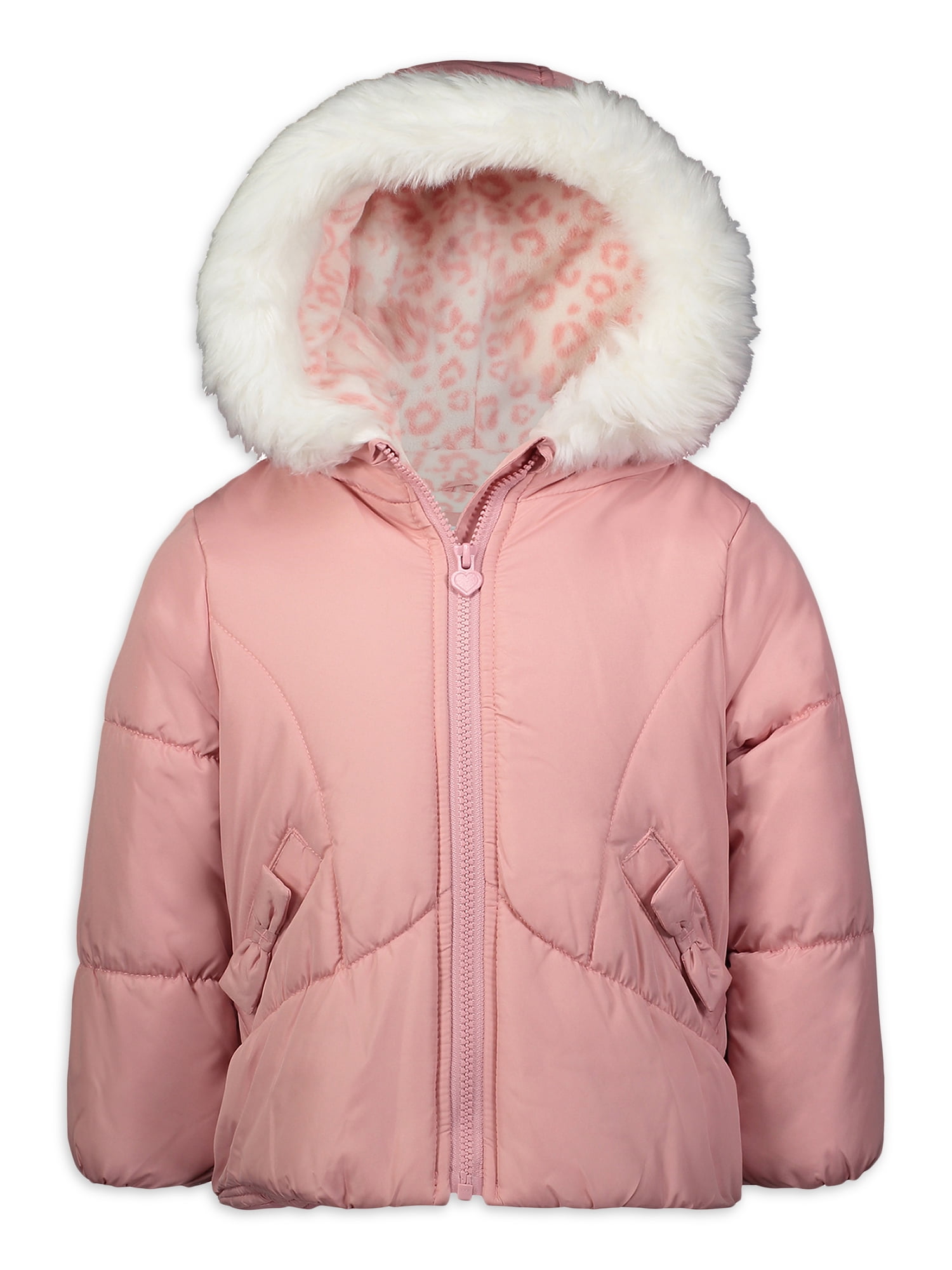 Jacket with Faux Fur Lining - Light pink - Ladies