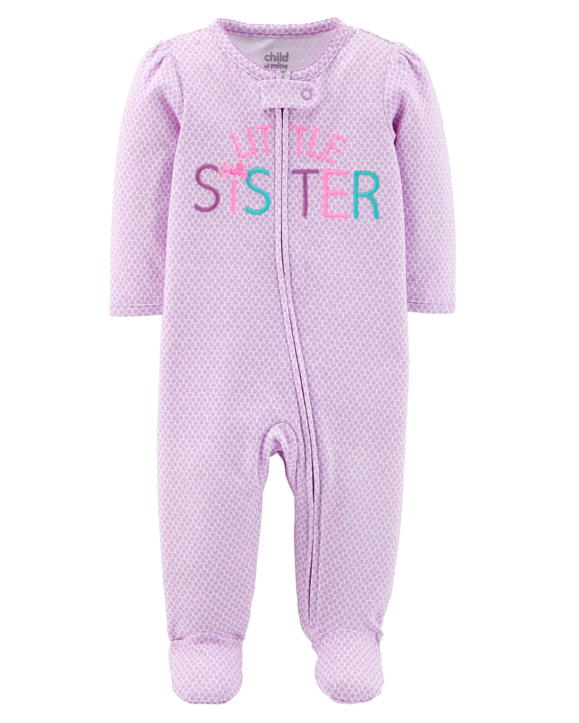 Child of Mine by Carter's Baby girl zipup sleep 'n play