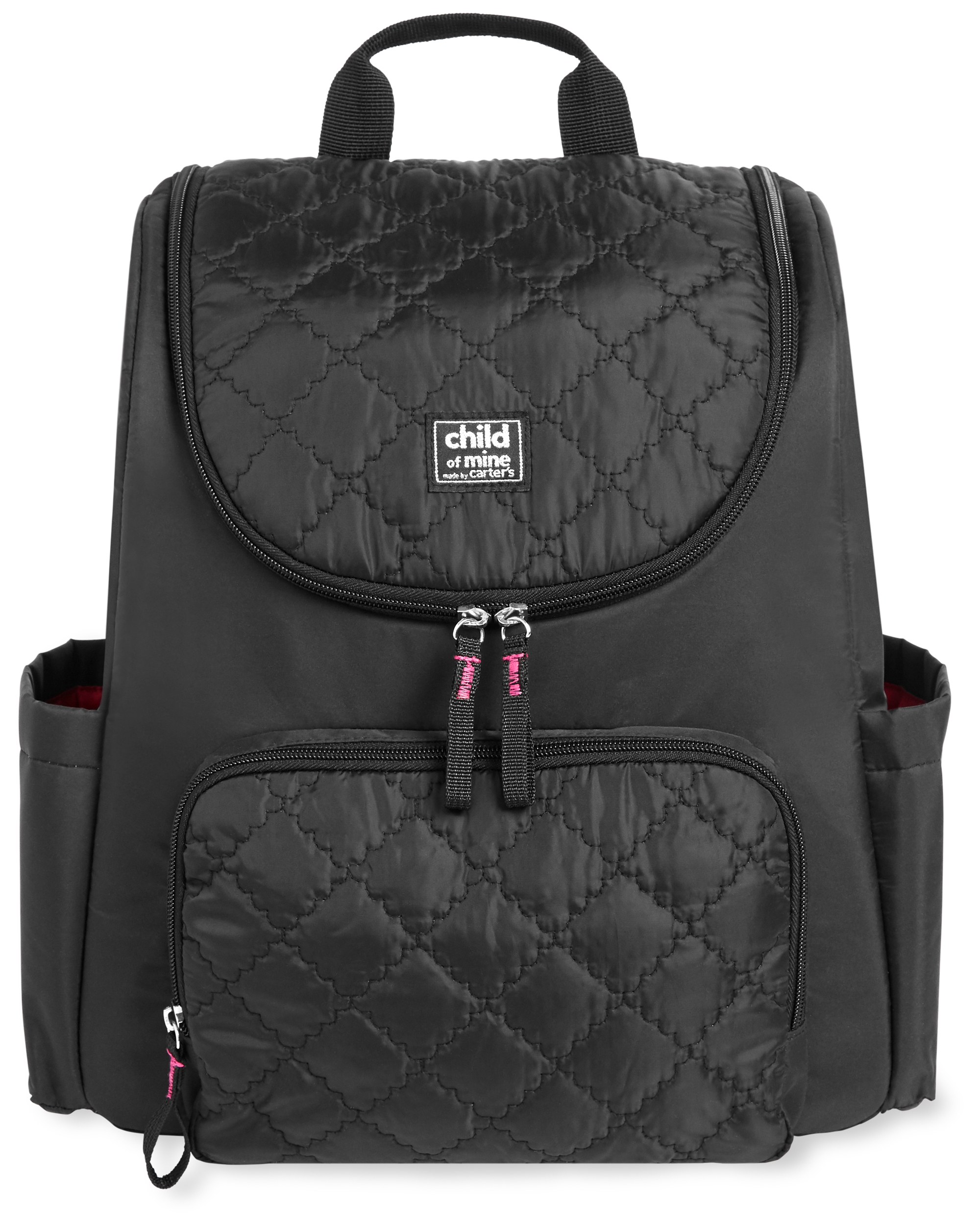 Child of Mine by Carter's Changing Pad Included Backpack Diaper Bag, Black Quilted - image 1 of 12
