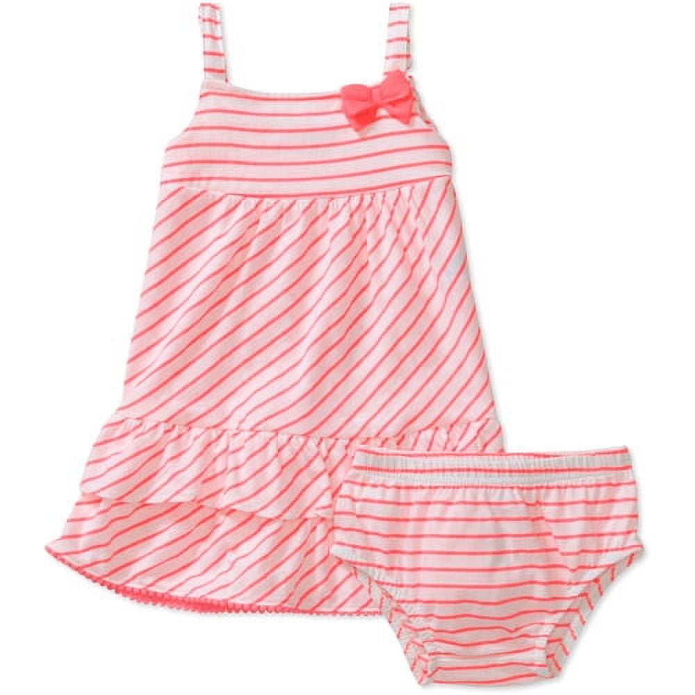 Child of Mine by Carters Baby Girls' 2 Piece Stripe Bow Dress - Walmart.com