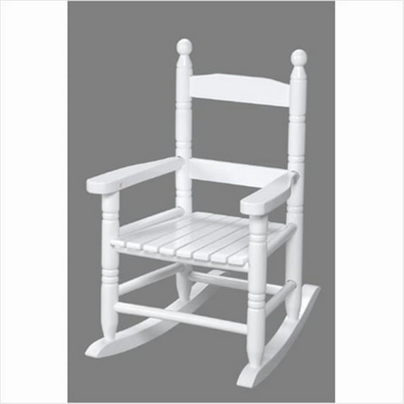 Child's Double Slat Back Rocking Chair White