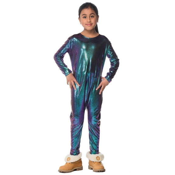 Child's Stretchy Dragon Scale Skin Jumpsuit Costume Medium 4-6