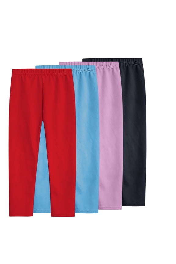 Child's Girls Baby Leggings Pants New 4pc Toddler Kids Comfortable Leggings for Girls Leggings Great for Softness and Breathability Pants Size 5 Years