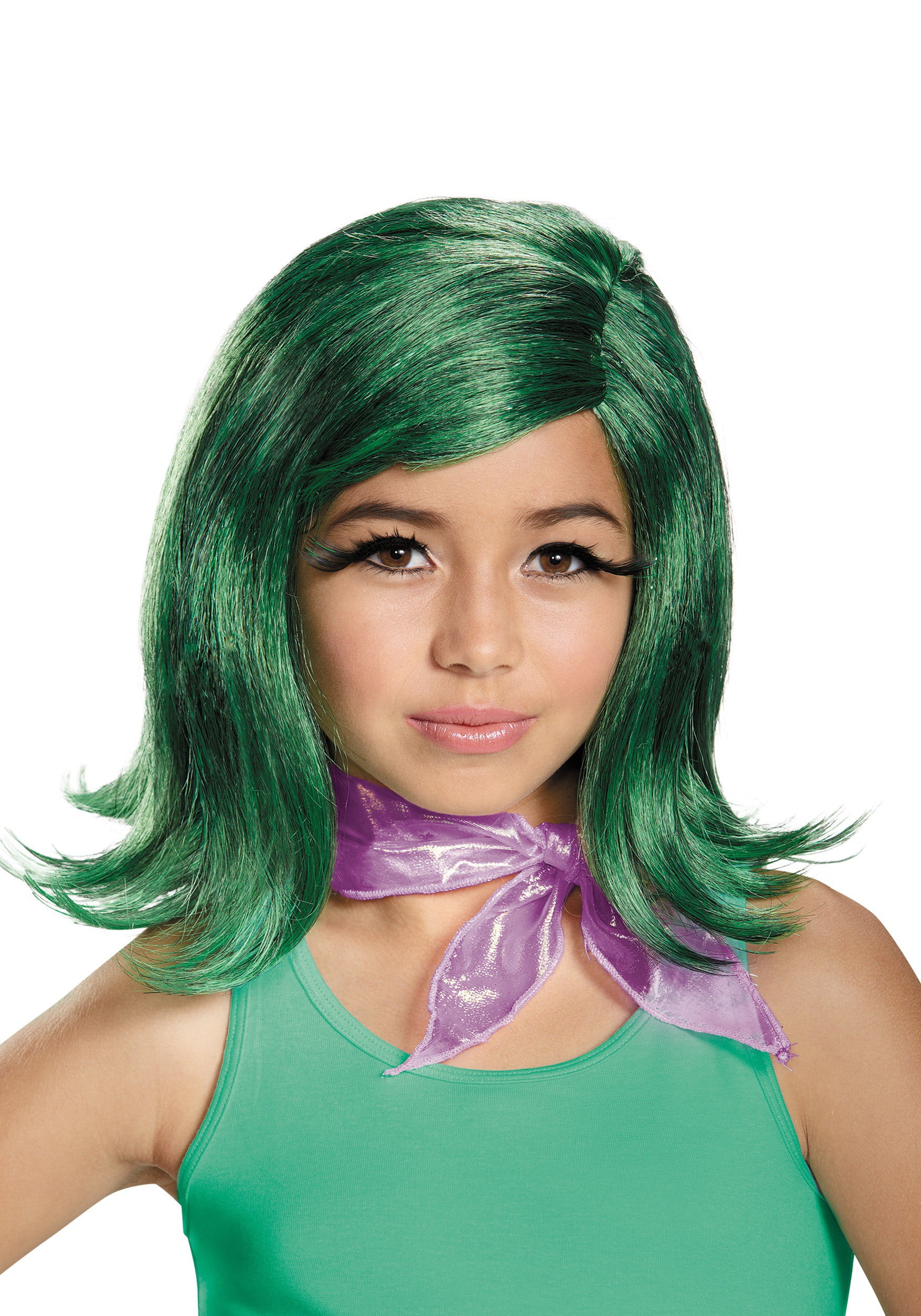 Disgust Wig Childs Green Wig Inside Out Disgust Costume Kit For - Main Image