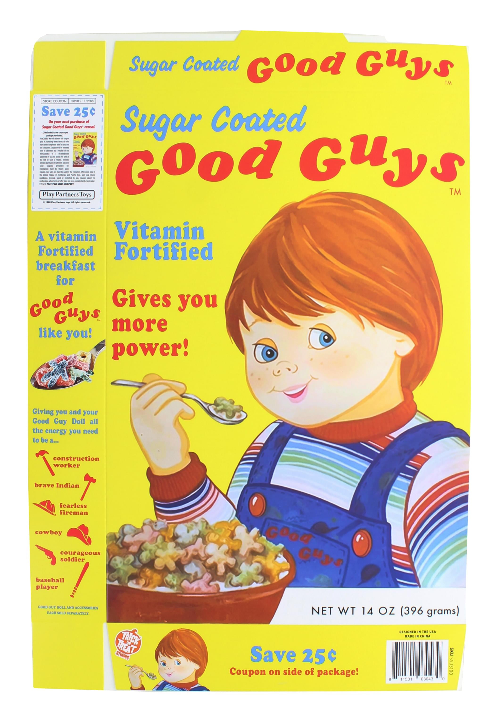 Child's Play 2 Good Guys Cereal Box Chucky Doll Accessory