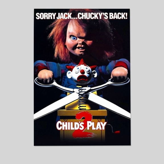 Child's Play 2 - Movie Poster (Sorry Jack... Chucky's Back) (Regular Style) Size 24''x36'' -Gategoo