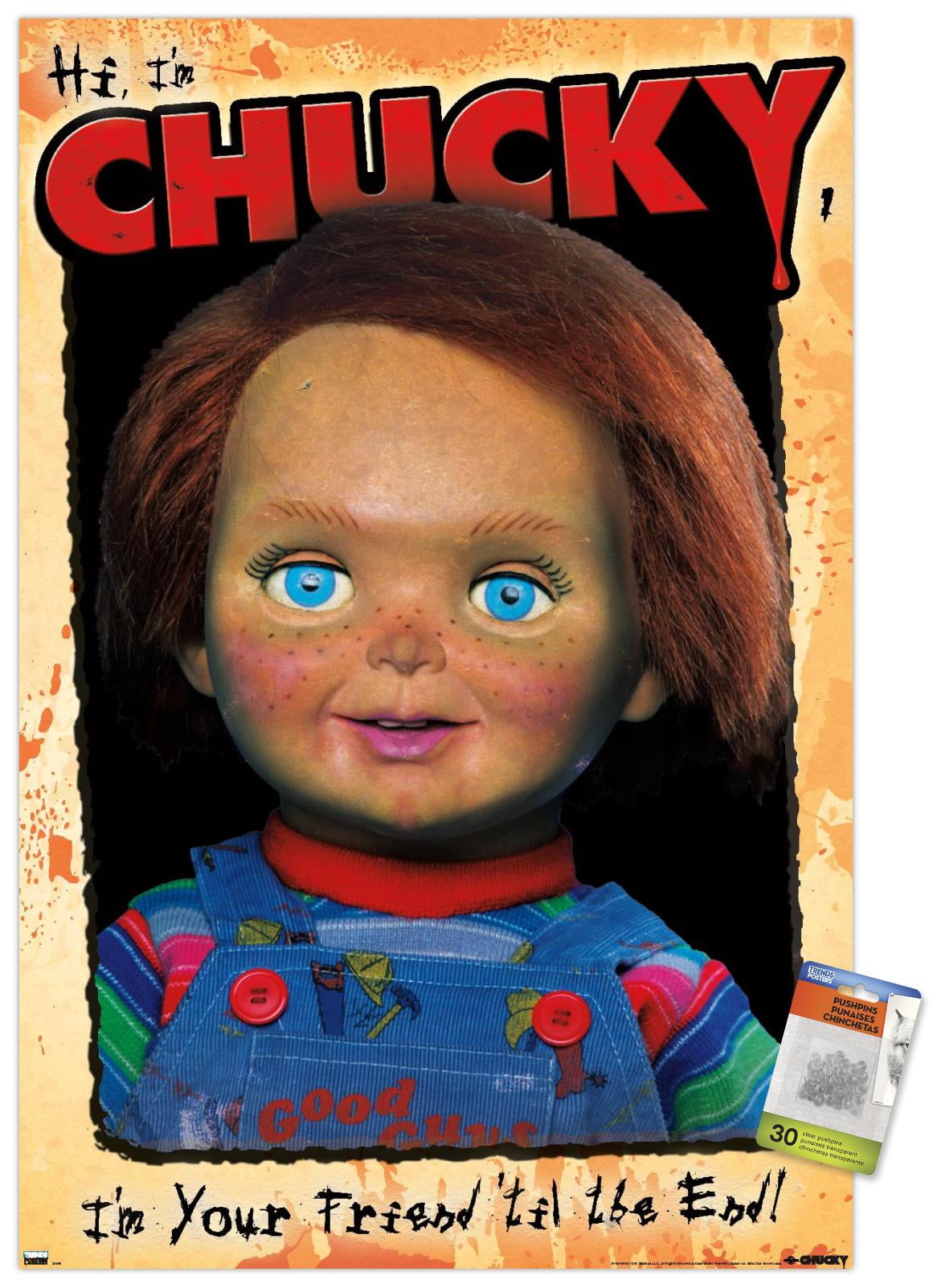 Child's Play 2 - Portrait Wall Poster with Pushpins, 22.375" x 34"