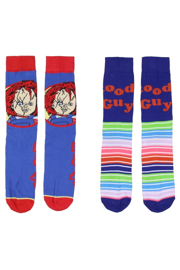 Child's Play Chucky Adult Good Guys 2 Pair Crew Socks For Men And Women