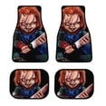 thumbnail image 1 of Child's Play Chucky Car Floor Mats 4PC Set Anti Skid Vehicle Floor Mat Car Carpet for Front Rear Seats Universal Auto Interior Accessories, 1 of 8