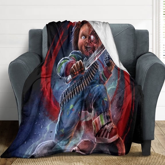 Child's Play Chucky Flannel Blankets Soft Plush Throw Blanket Fuzzy Cozy Luxury Air Conditioner Blanket for Bedroom Sofa 30"x40"