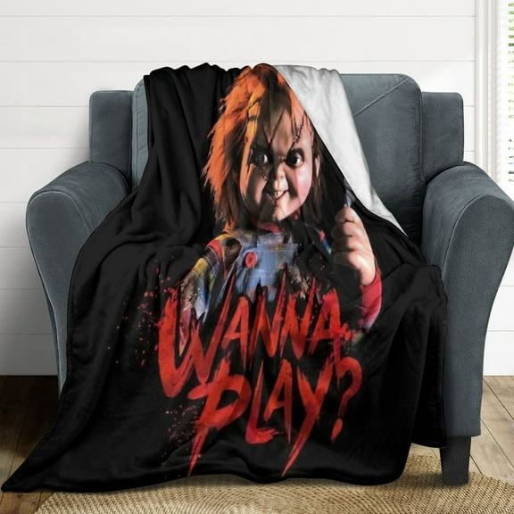 Child's Play Chucky Flannel Blankets Soft Plush Throw Blanket Fuzzy Cozy Luxury Air Conditioner Blanket for Bedroom Sofa 30"x40"
