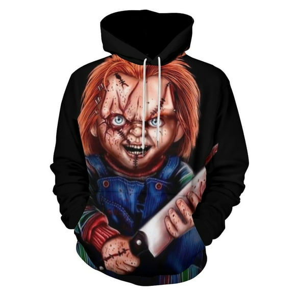 Child's Play Chucky Unisex Sweatshirts Fashion Sweater for Men Women Pullover Hoodie Graphic Print Activewear Jacket Tops S