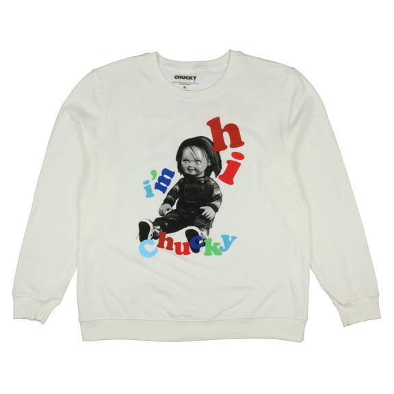 Child's Play Men's Chucky Wanna Play Adult Pullover Crewneck Sweatshirt