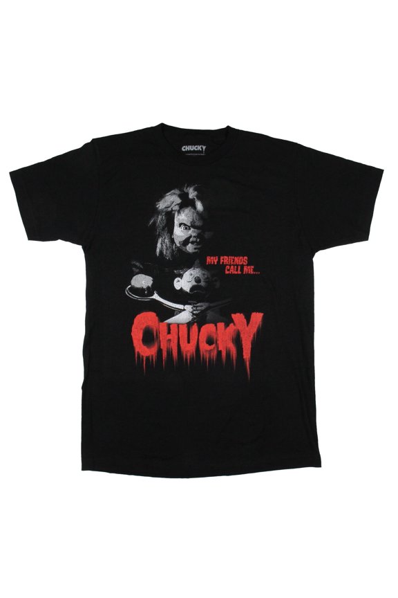Child's Play Men's My Friends Call Me Chucky Horror Film T-Shirt Adult