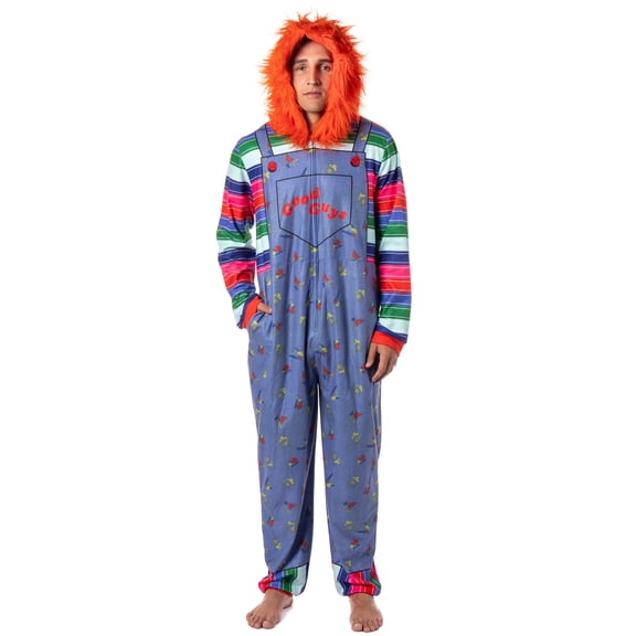 Child's Play Mens' Chucky Good Guys Hooded Union Suit Costume Sleep Pajama