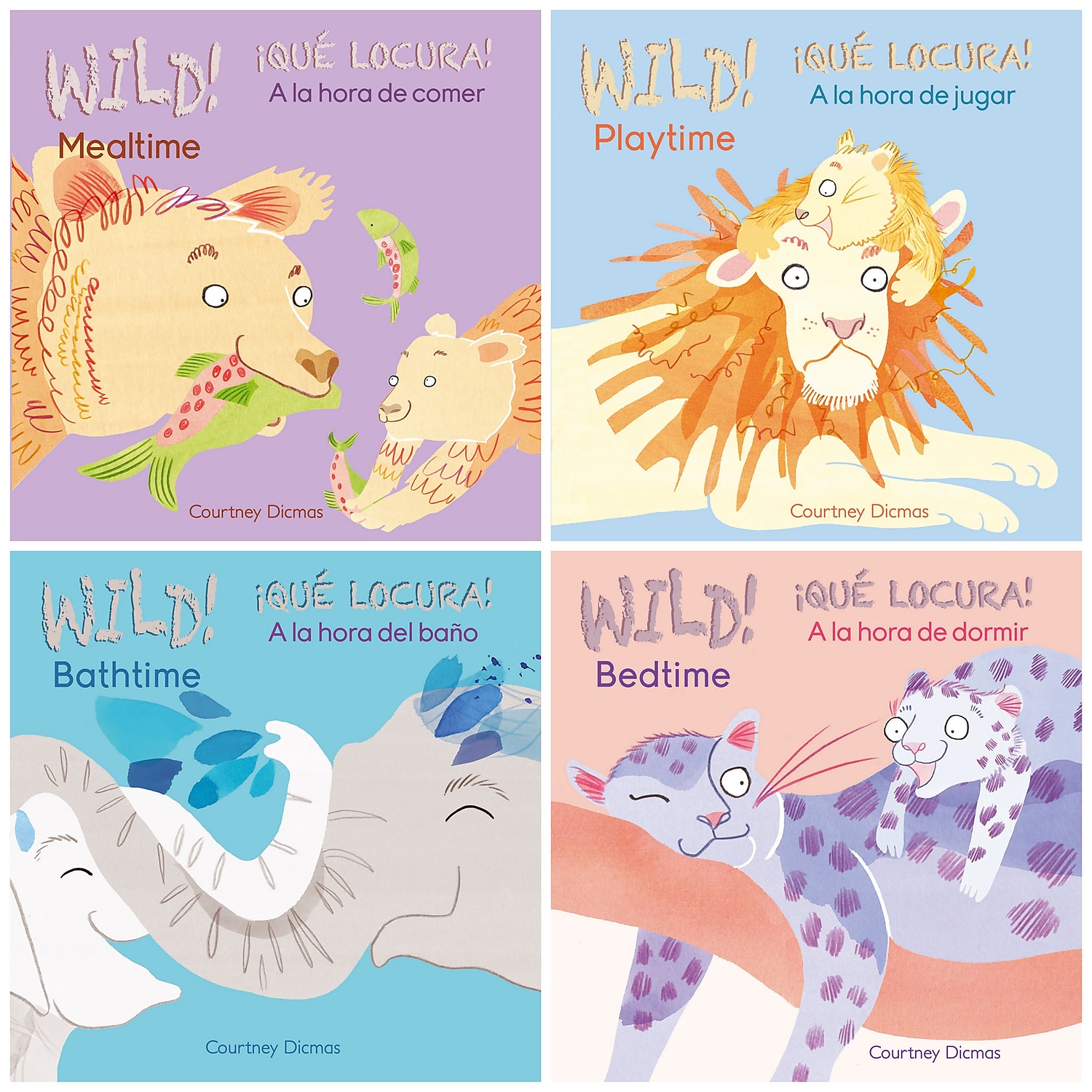 Child's Play Wild! Bilingual Board Books Set of 4 (CPYCPW)