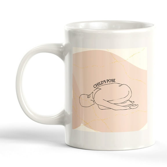 Child's Pose Yoga 11oz Plastic Coffee Mug