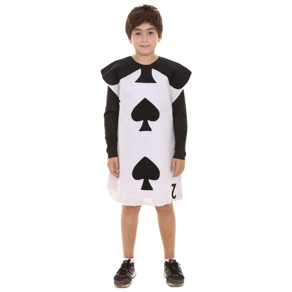 HPO Teen's Spades Poker Card Storybook & Fairytale Costume | Black & White Halloween Costume