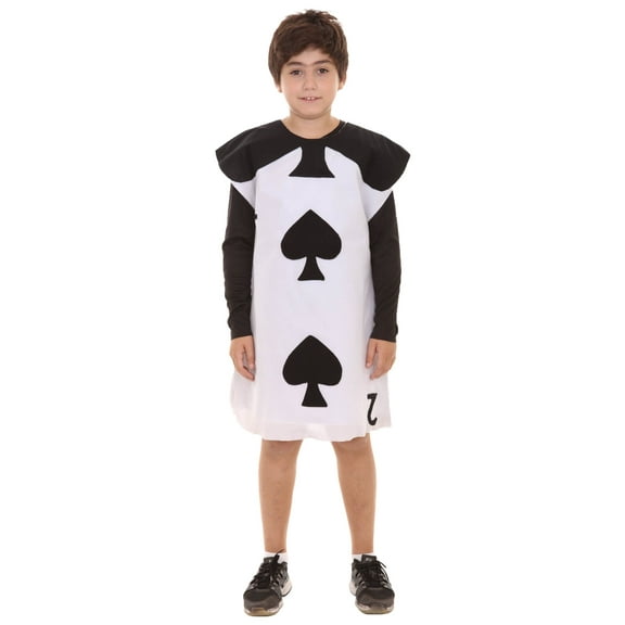 HPO Teen's Spades Poker Card Storybook & Fairytale Costume | Black & White Halloween Costume