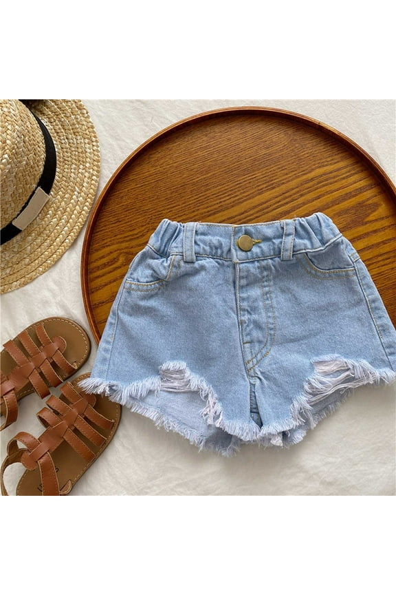 Child's Summer Solid Girls Baby Botton Short Pants Denim Cute Shorts Overalls Leather Leggings For Girl Summer Pants For Girl padded bike shorts girl