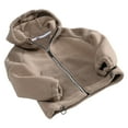 thumbnail image 1 of Child's Thick Clothing Winter Plush Warm Fleece Cotton Hooded Coat Kids Boys Girls Zipper Pocket Jackets Outerwear (5-6 Years, Khaki), 1 of 3