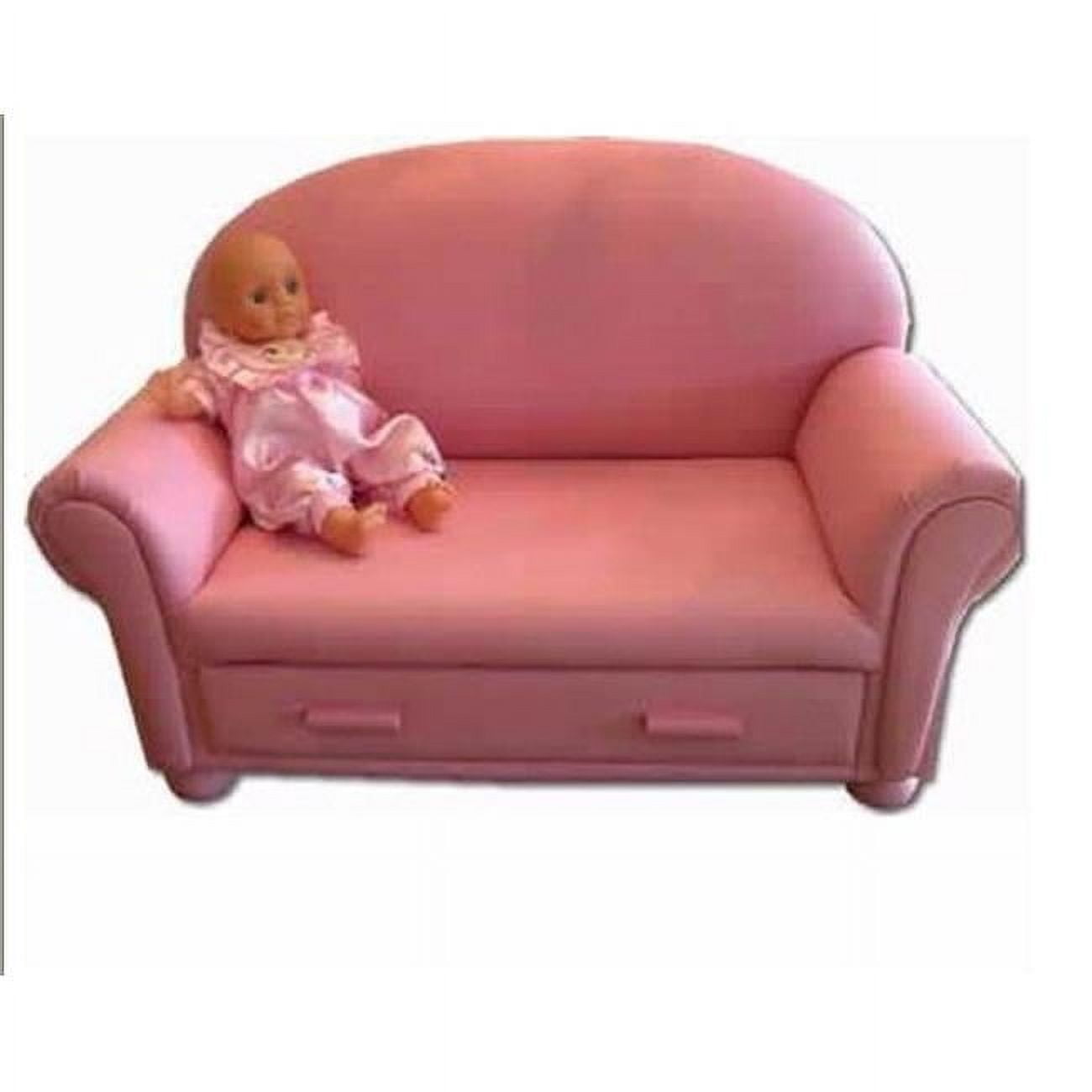 Child's Upholstered Chaise Lounge with Drawer- Pink - Walmart.com