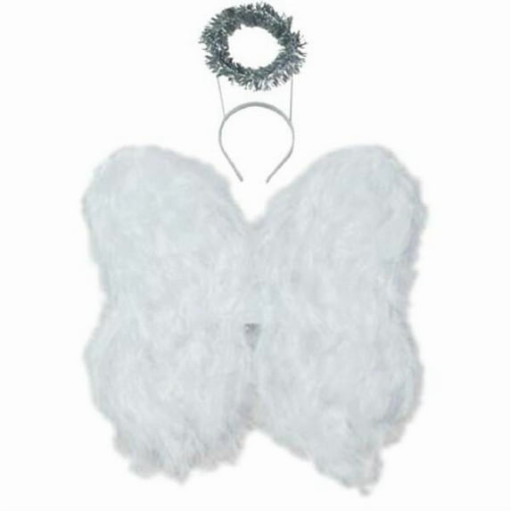 Child's White Angel Wings with Halo