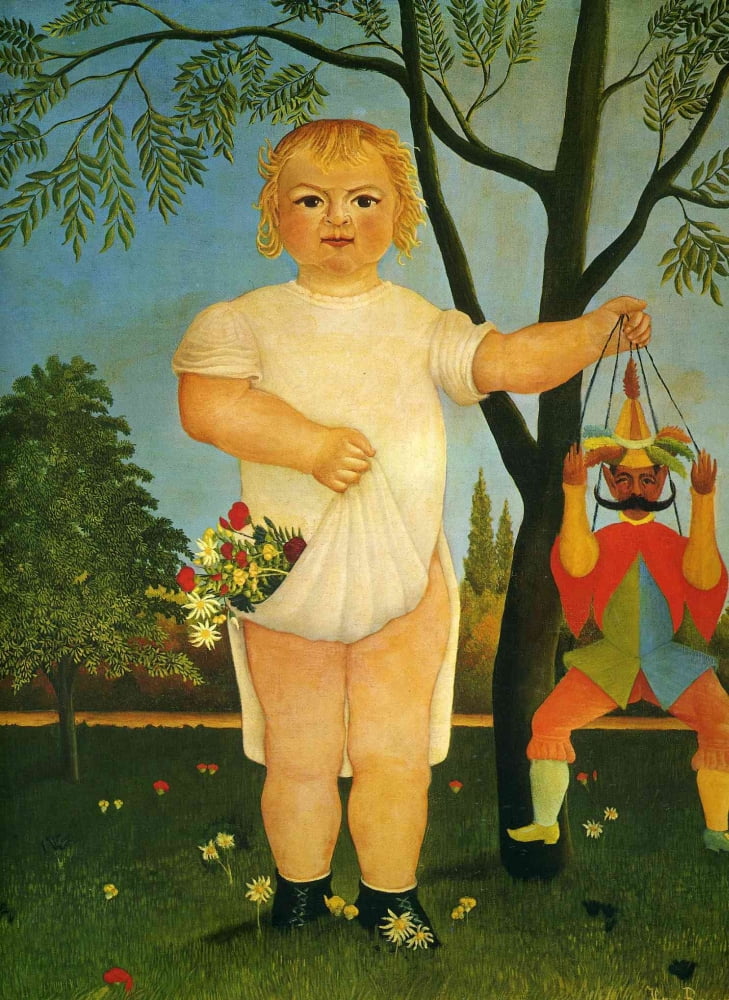 Child with Punch Canvas Art - Henri Rousseau (18 x 24)