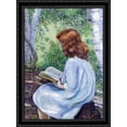 thumbnail image 1 of Child with Red Hair Reading 28x36 Large Black Ornate Wood Framed Canvas Art by Lilla Cabot Perry, 1 of 2