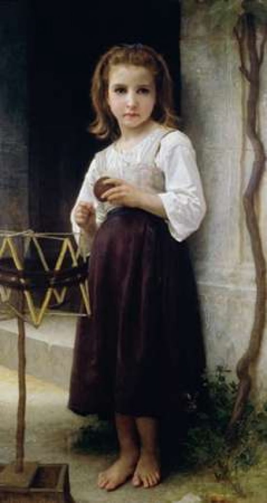 Child with a Ball of Wool Canvas Art - William-Adolphe Bouguereau (12 x 18)