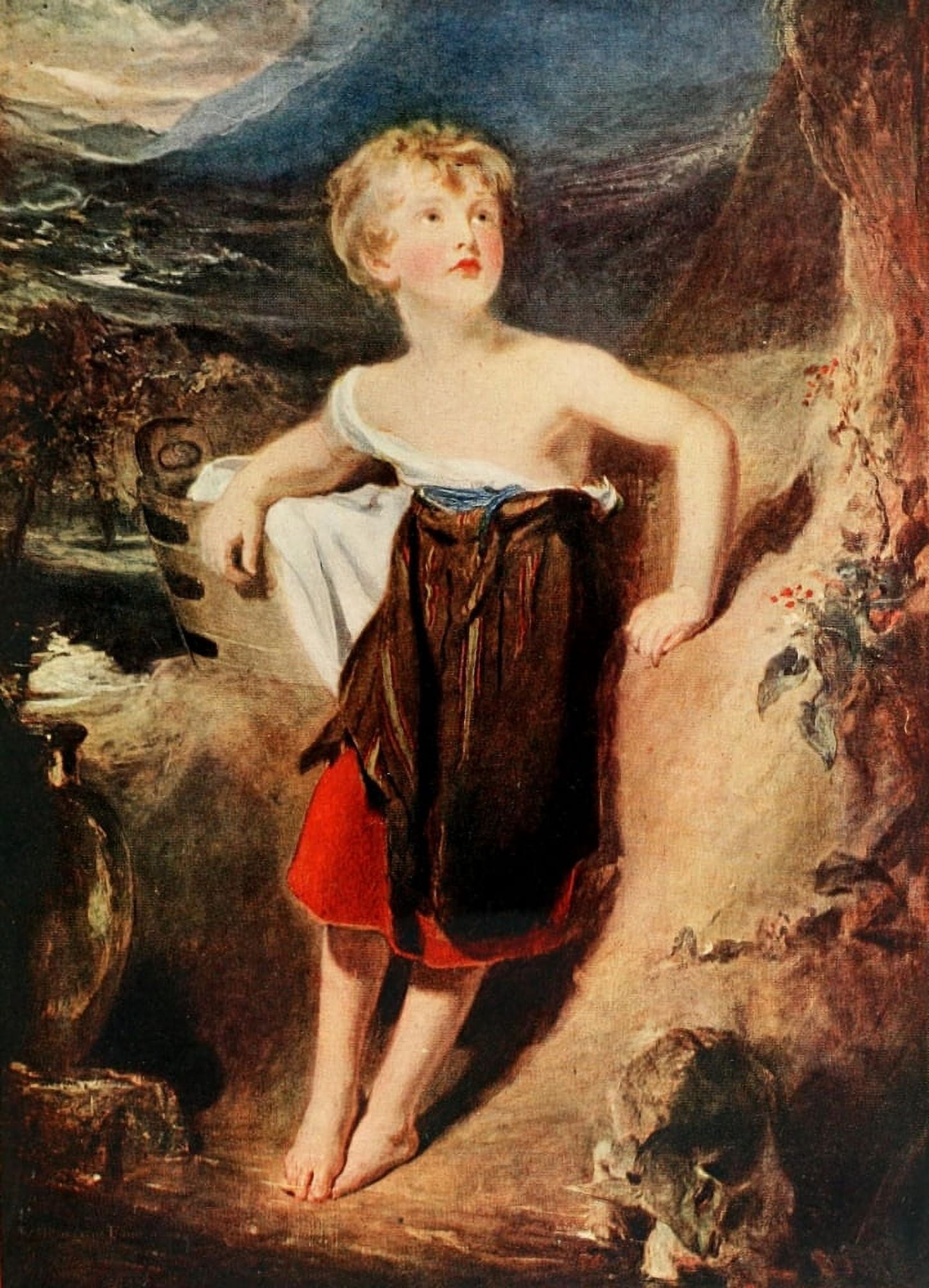 Child with a kid History of Art 1911 Canvas Art - Thomas Lawrence (18 x 24)