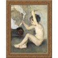 thumbnail image 1 of Child with crown 20x24 Gold Ornate Wood Framed Canvas Art by Pantazis, Pericles, 1 of 2