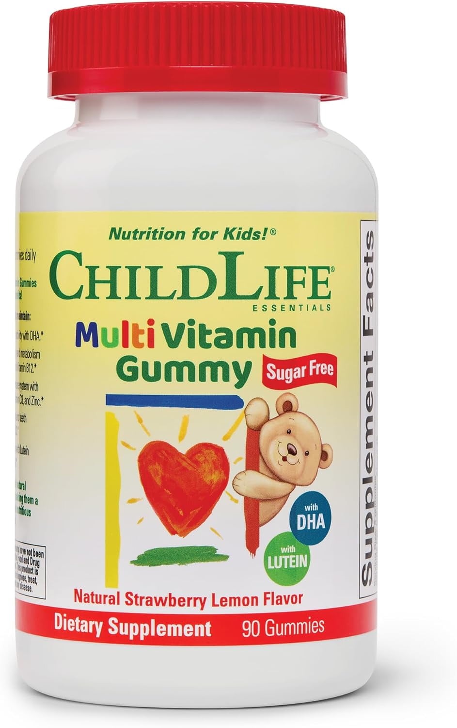 ChildLife Essentials Kids Multivitamin Gummies: Essential Nutrients for Kids, Strawberry Lemon Flavor, 90 Gummies