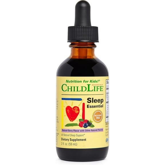 ChildLife Essentials Sleep Essential: Natural Sleep Aid for Kids, Berry Flavor, 2 Fl Oz (Pack of 1)
