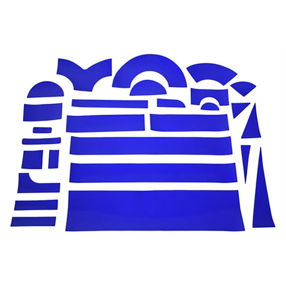 Childcraft Adhesive Block Labels, Blue, Set of 25