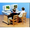 thumbnail image 1 of Childcraft Adjustable 2 Station Mobile Computer Table, 47.5 W x 29 D x 20.12-28.63 H in., 1 of 1