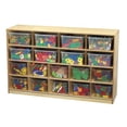 thumbnail image 1 of Childcraft Cubby Unit, 18 Clear Trays, 47-3/4 x 13 x 30 Inches, 1 of 3