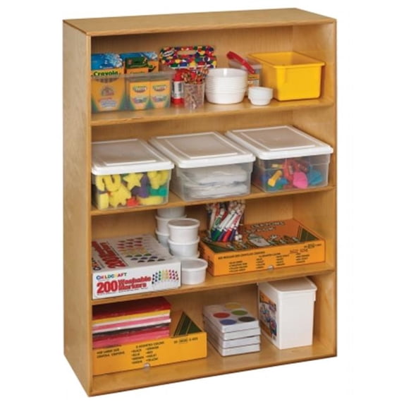 Bird In Hand 1335362 Childcraft Deep Shelf Storage Unit, 4 Shelves, 35.75 x 14.75 x 48 in.