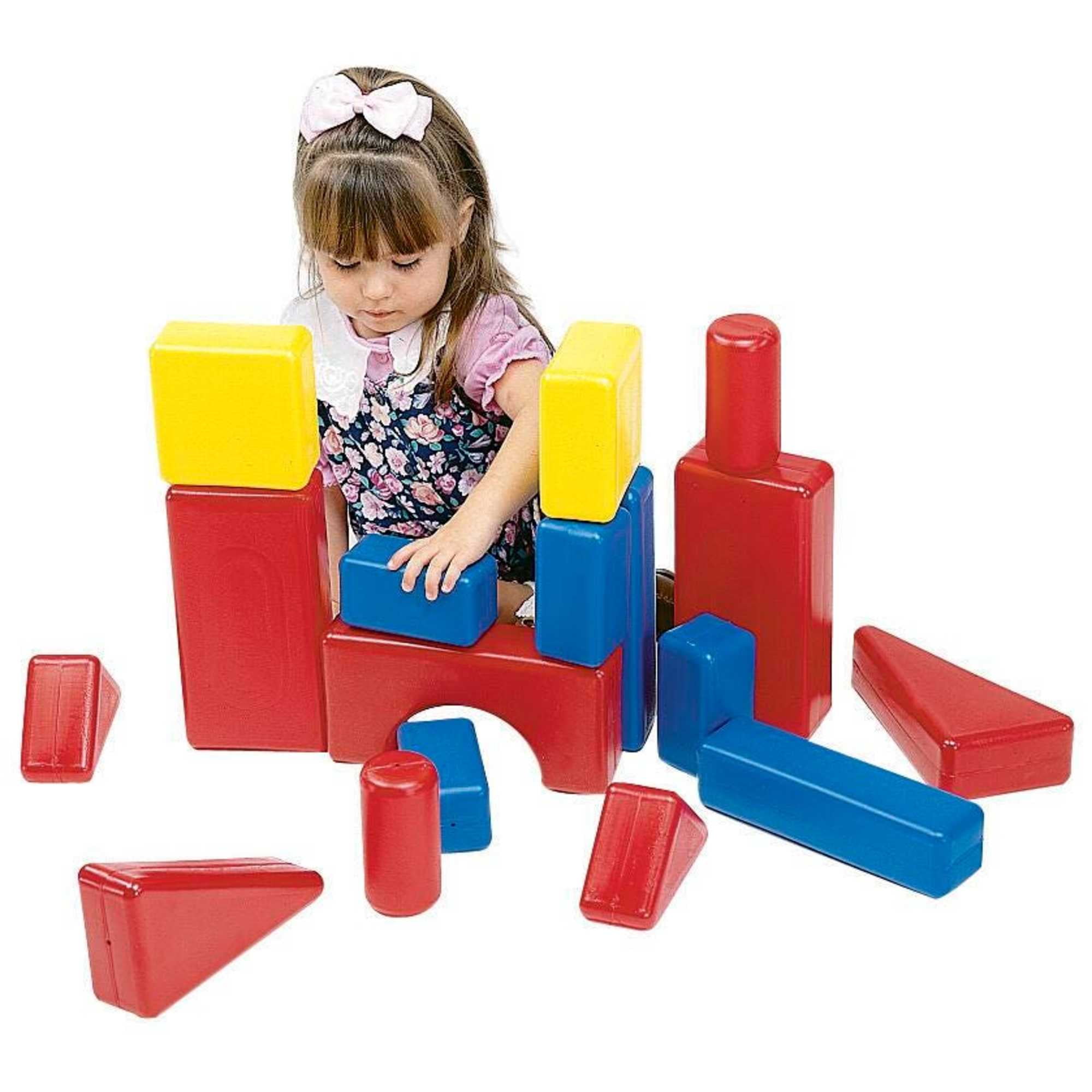 Childcraft Plastic Hollow Blocks, 17 Pieces