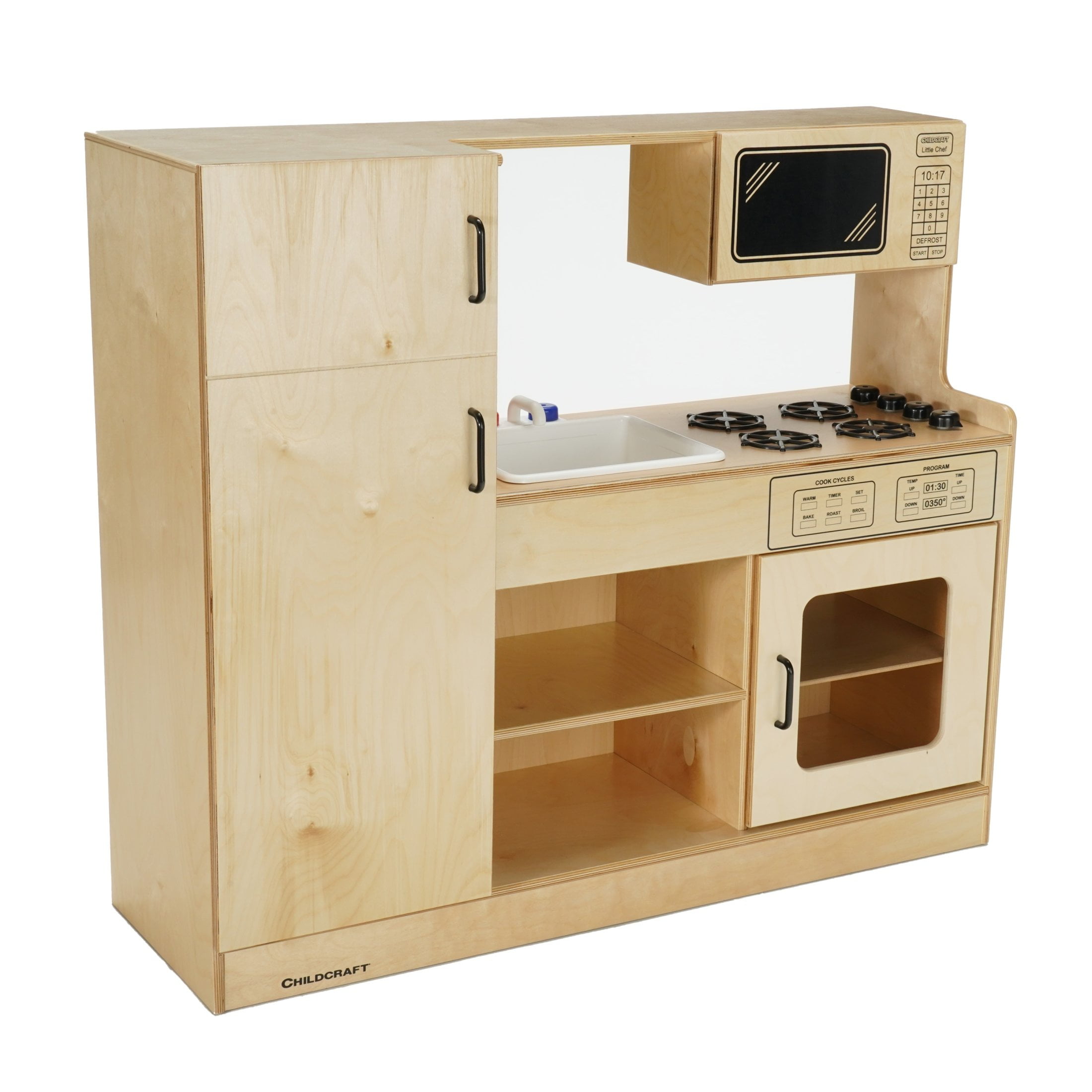 Childcraft See-Thru Kitchen Center Play Kitchen, Wooden, 47-3/4 x 16 x 41 Inches