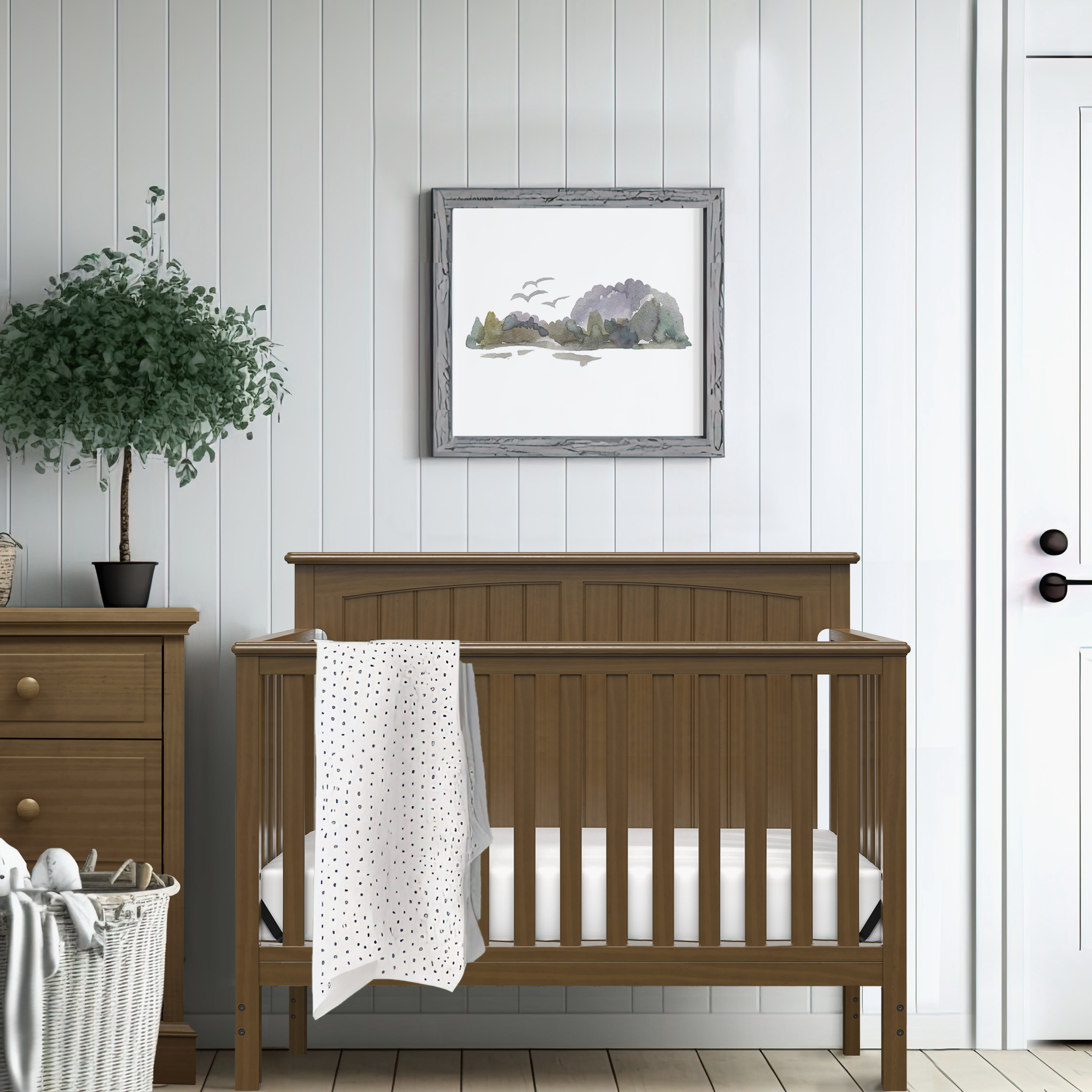 Childcraft Sheldon 4in1 Convertible Baby Crib, Cocoa Bean