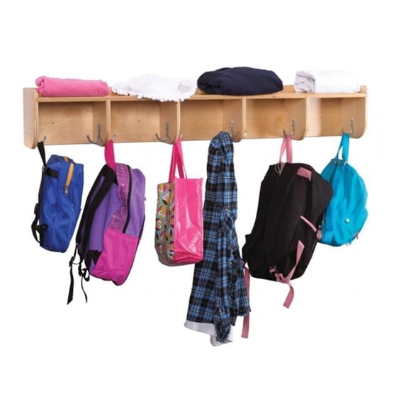 COAT RACK WALL MOUNT WITH SHELF